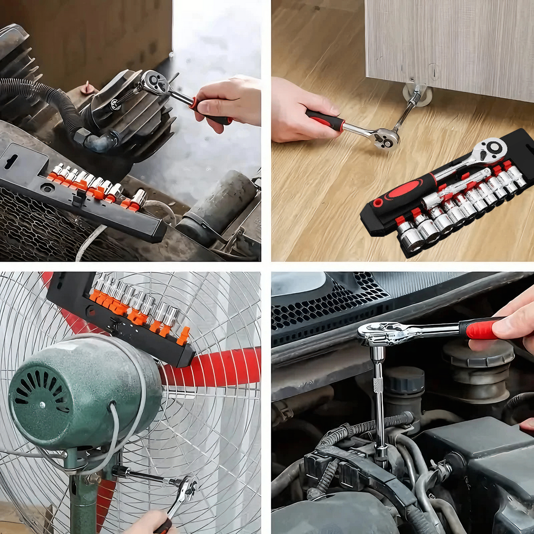 SET DE RACHET Y COPAS 1/2" X 12 PIEZAS