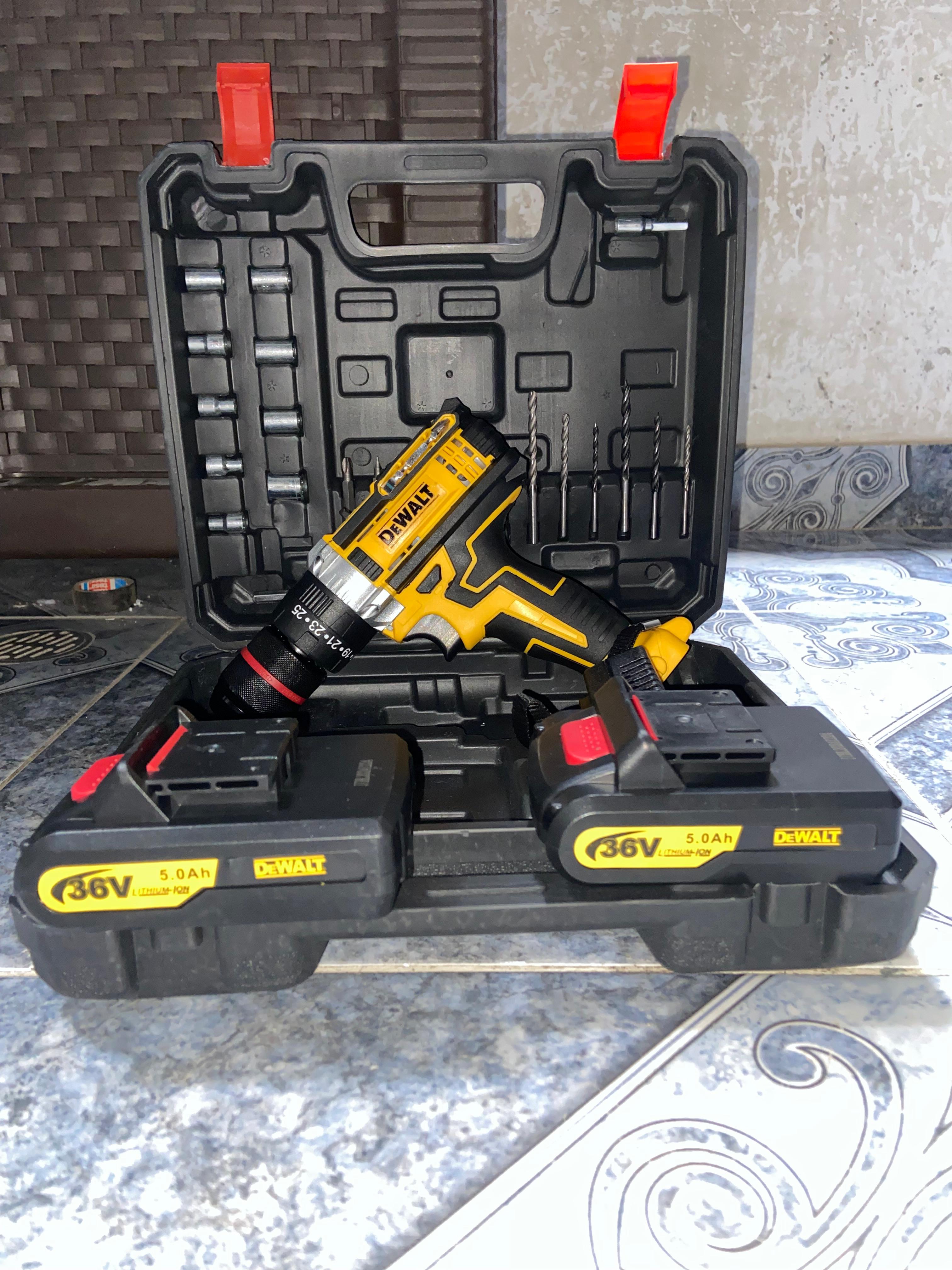KIT TALADRO DEWALT 2 BATERIAS 36V