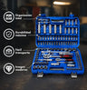 SET DE COPAS Y RACHET 108 PIEZAS DE 1/2 1/4"
