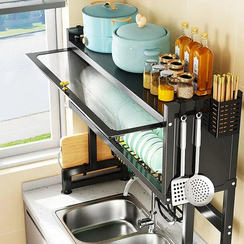 ESCURRIDOR ORGANIZADOR DE COCINA CON TAPA