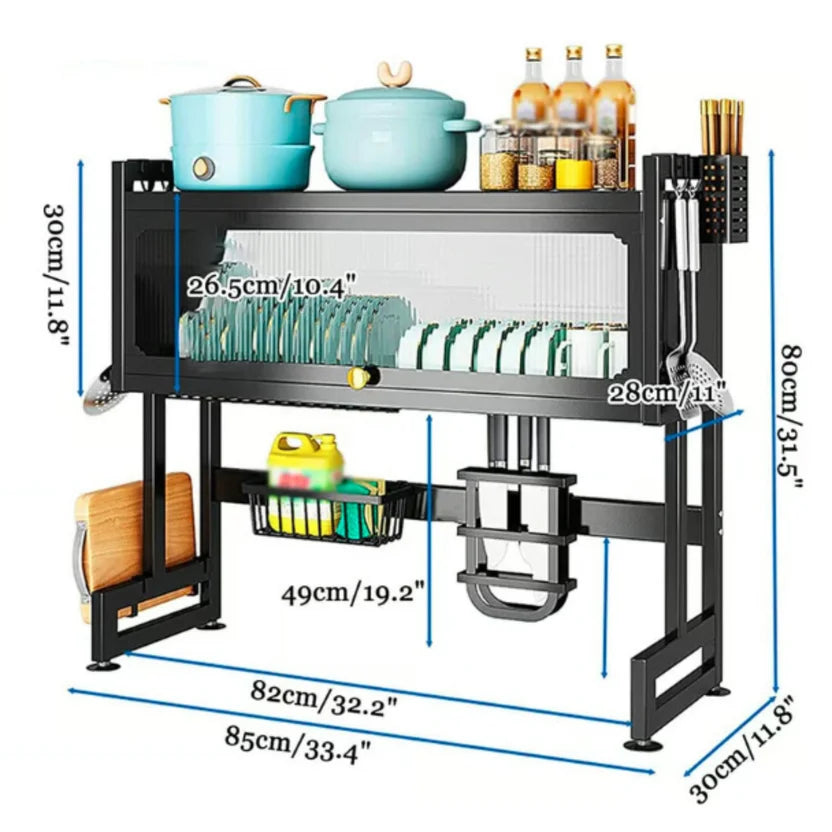 ESCURRIDOR ORGANIZADOR DE COCINA CON TAPA